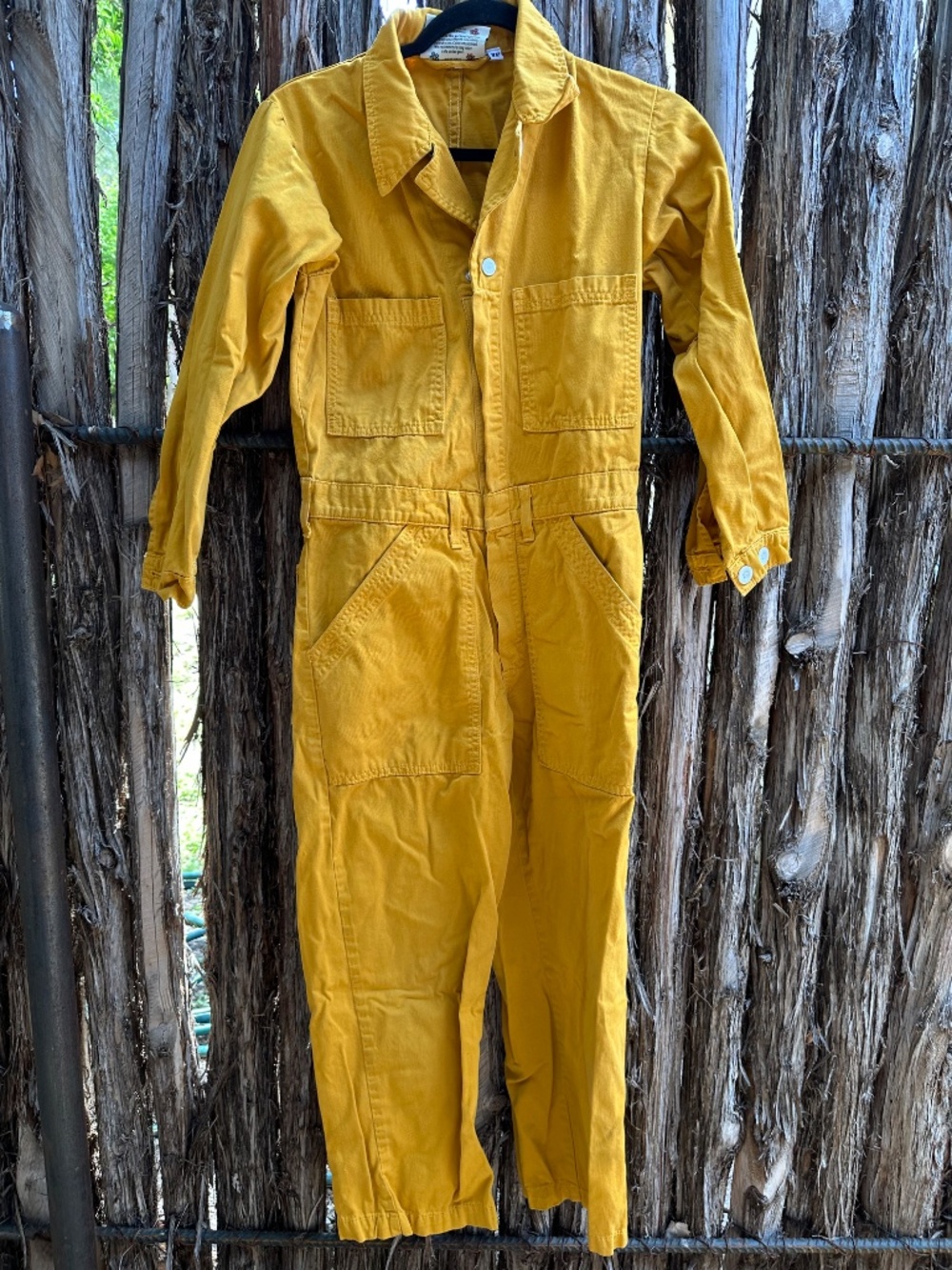Big Bud Press Long Sleeved Mustard Yellow Jumpsuit in XS